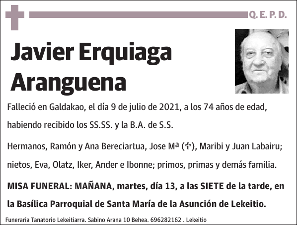 Javier Erquiaga Aranguena