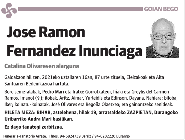 Jose Ramon Fernandez Inunciaga