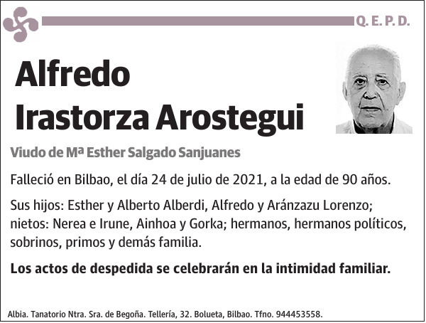 Alfredo Irastorza Arostegui