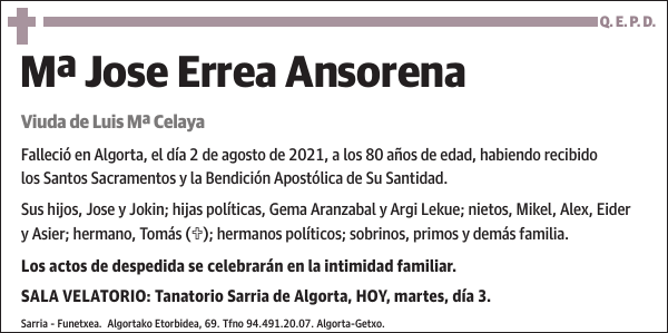 Mª Jose Errea Ansorena