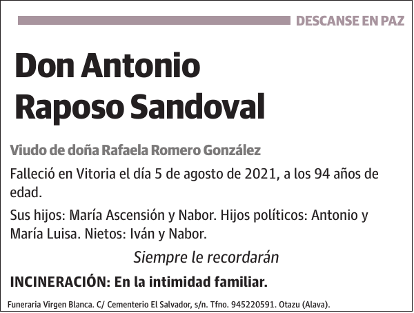 Antonio Raposo Sandoval