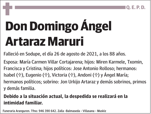 Domingo Ángel Artaraz Maruri