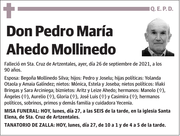 Pedro María Ahedo Mollinedo