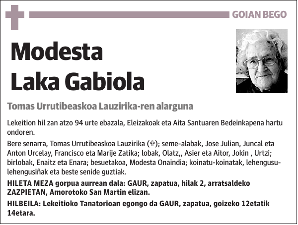 Modesta Laka Gabiola
