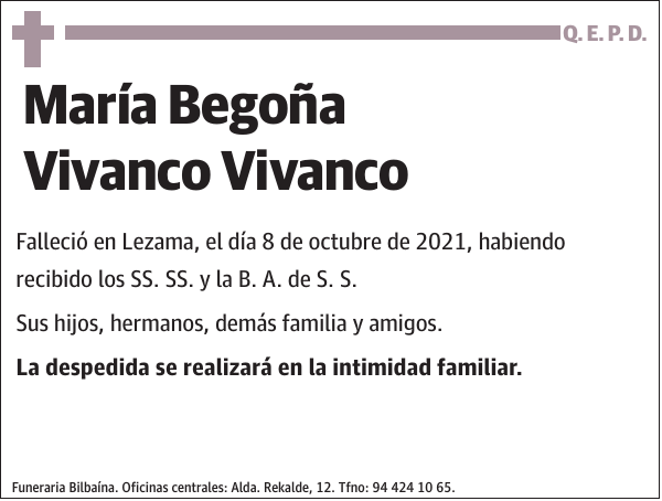 María Begoña Vivanco Vivanco