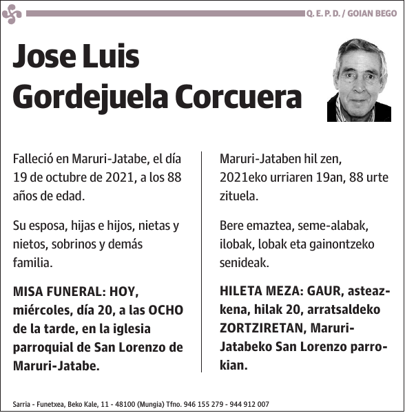 Jose Luis Gordejuela Corcuera