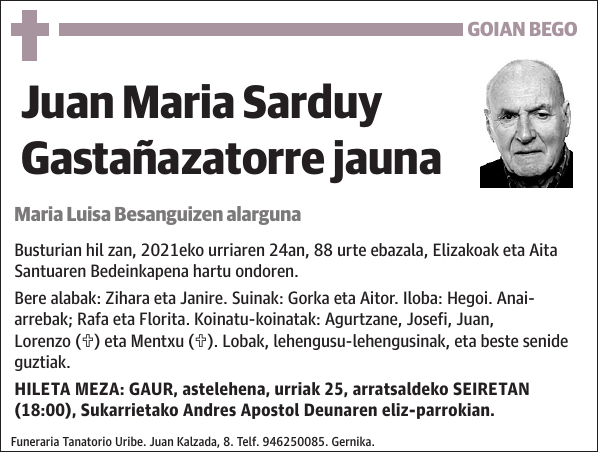 Juan Maria Sarduy Gastañazatorre