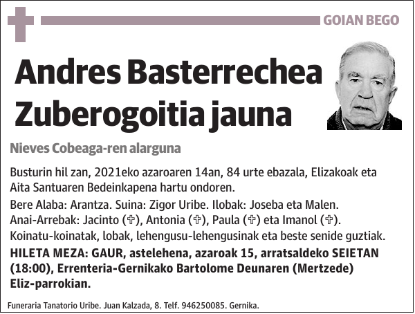 Andres Basterrechea Zuberogoitia