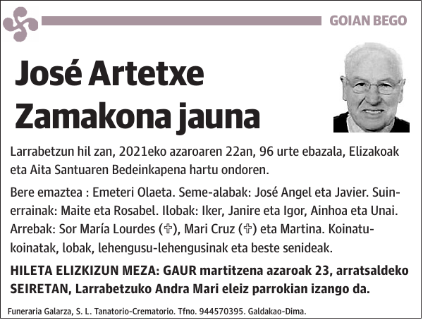 José Artetxe Zamakona