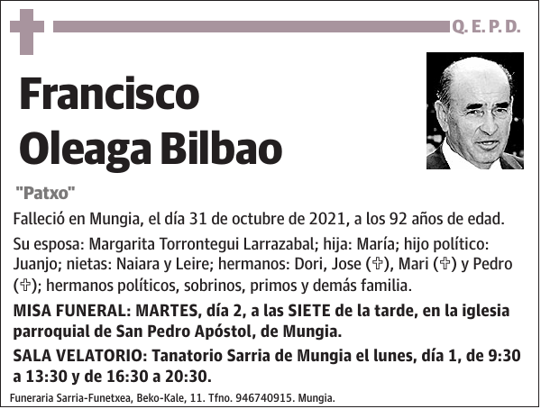 Francisco Oleaga Bilbao