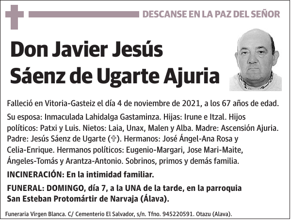 Javier Jesús Sáenz de Ugarte Ajuria