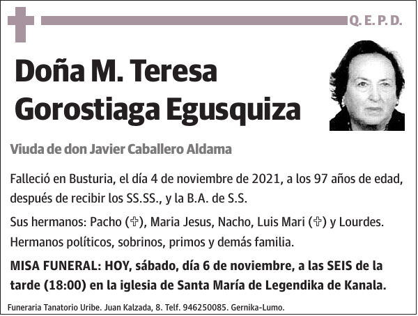 M. Teresa Gorostiaga Egusquiza