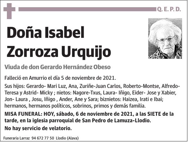 Isabel Zorroza Urquijo
