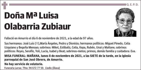 Mª Luisa Olabarria Zubiaur