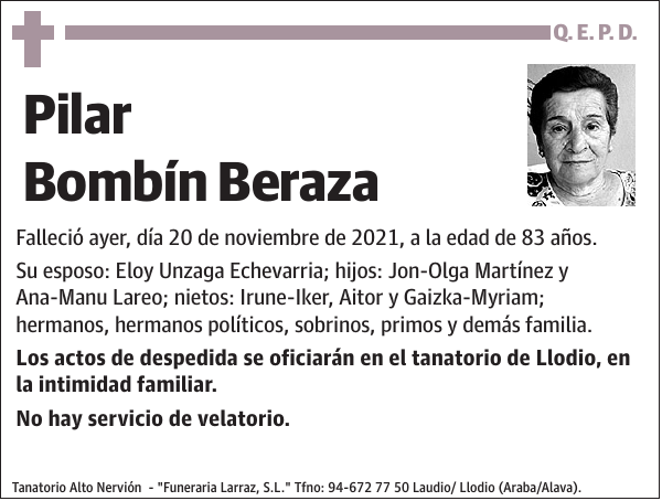 Pilar Bombín Beraza