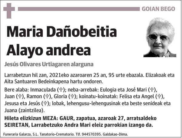Maria Dañobeitia Alayo