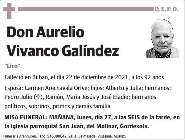 Aurelio Vivanco Galíndez