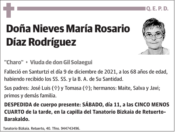 Nieves María Rosario Díaz Rodríguez