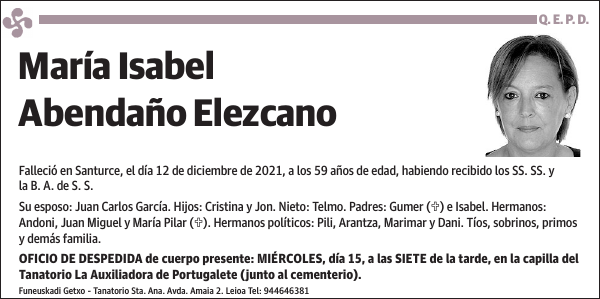 María Isabel Abendaño Elezcano