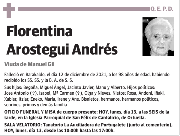 Florentina Arostegui Andrés