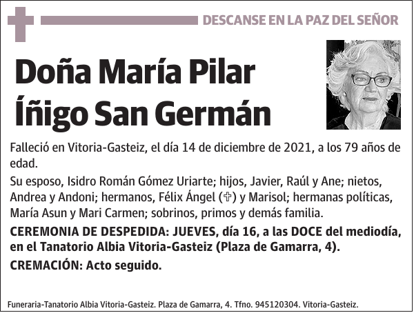 María Pilar Íñigo San Germán
