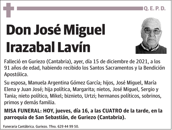 José Miguel Irazabal Lavín