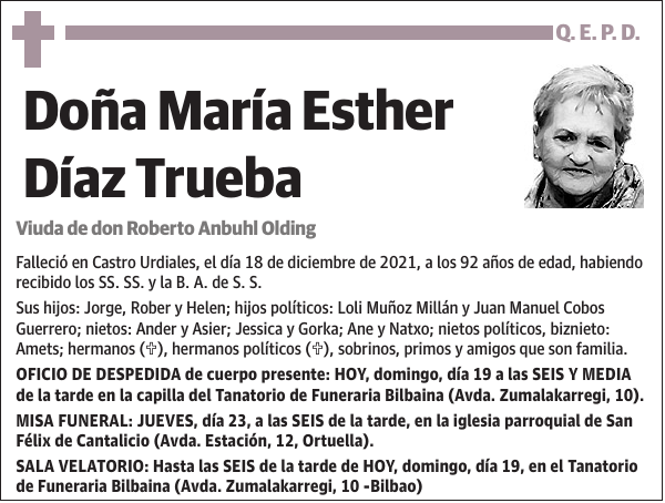 María Esther Díaz Trueba