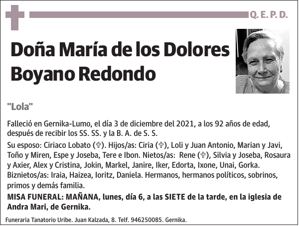 María de los Dolores Boyano Redondo