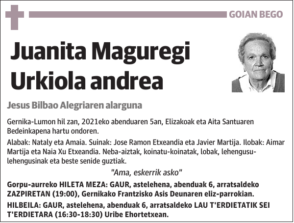 Juanita Maguregi Urkiola