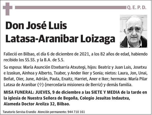 José Luis Latasa-Aranibar Loizaga
