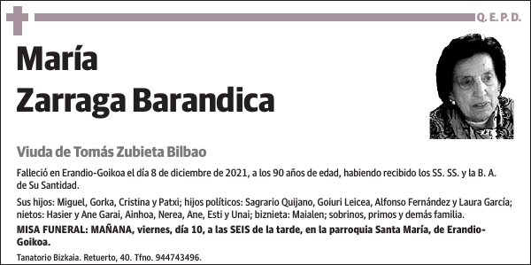María Zarraga Barandica