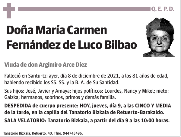 María Carmen Fernández de Luco Bilbao