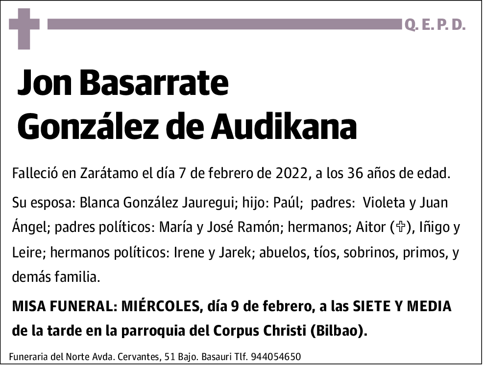Jon Basarrate González De Audikona