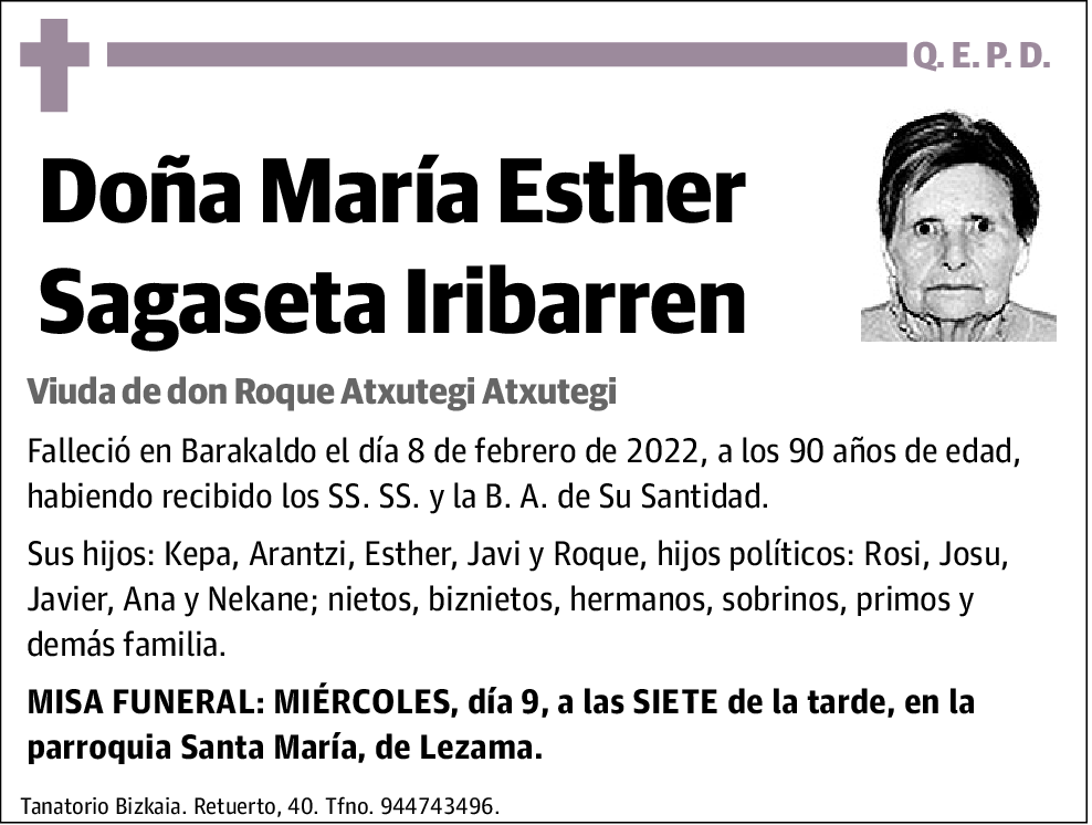 María Esther Sagaseta Iribarren