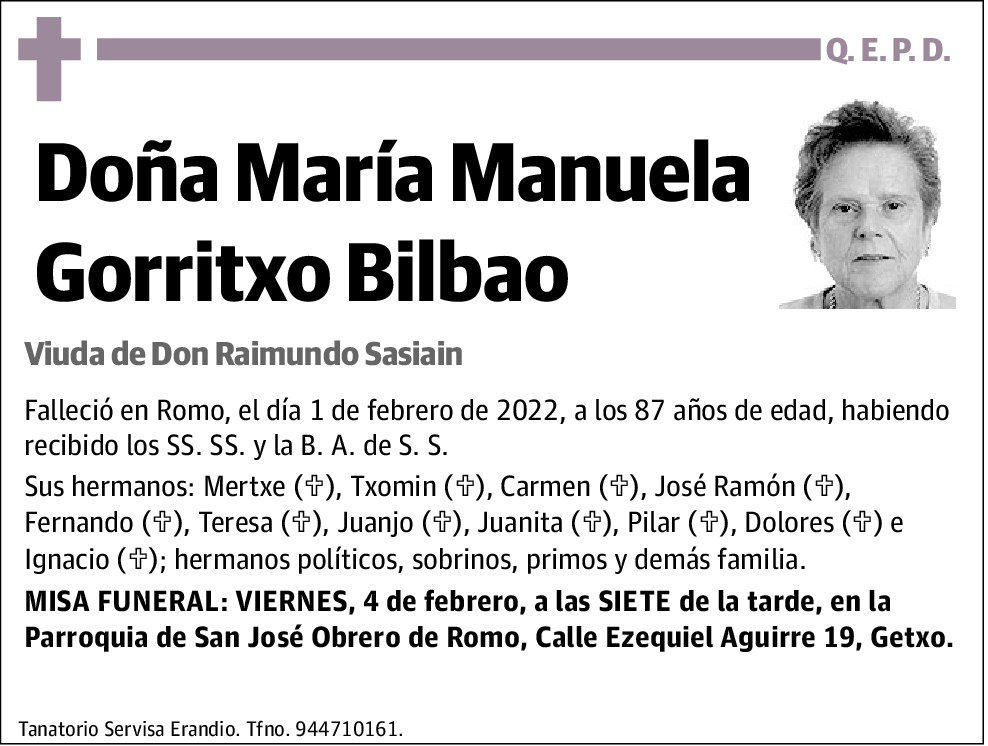 María Manuela Gorritxo Bilbao