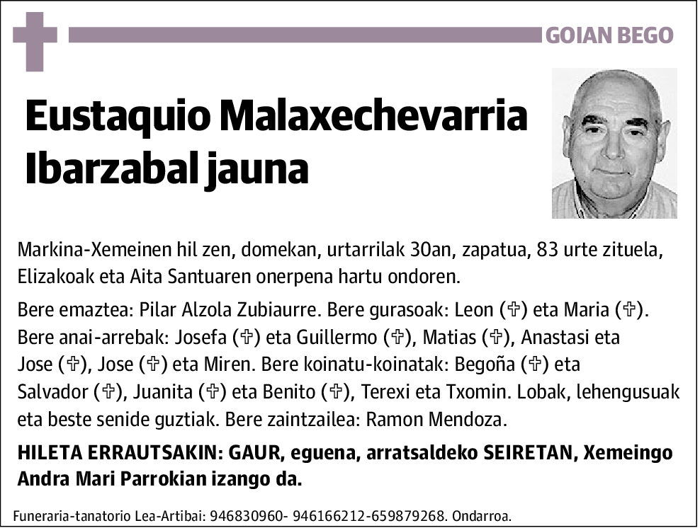 Eustaquio Malaxechevarria Ibarzabal