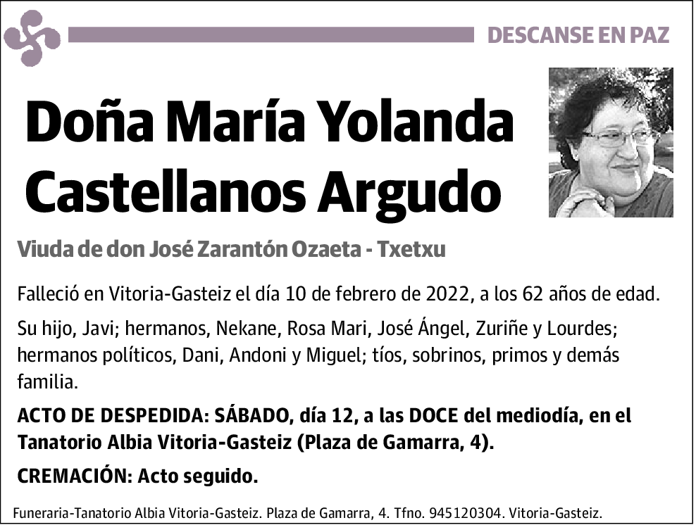 María Yolanda Castellanos Argudo