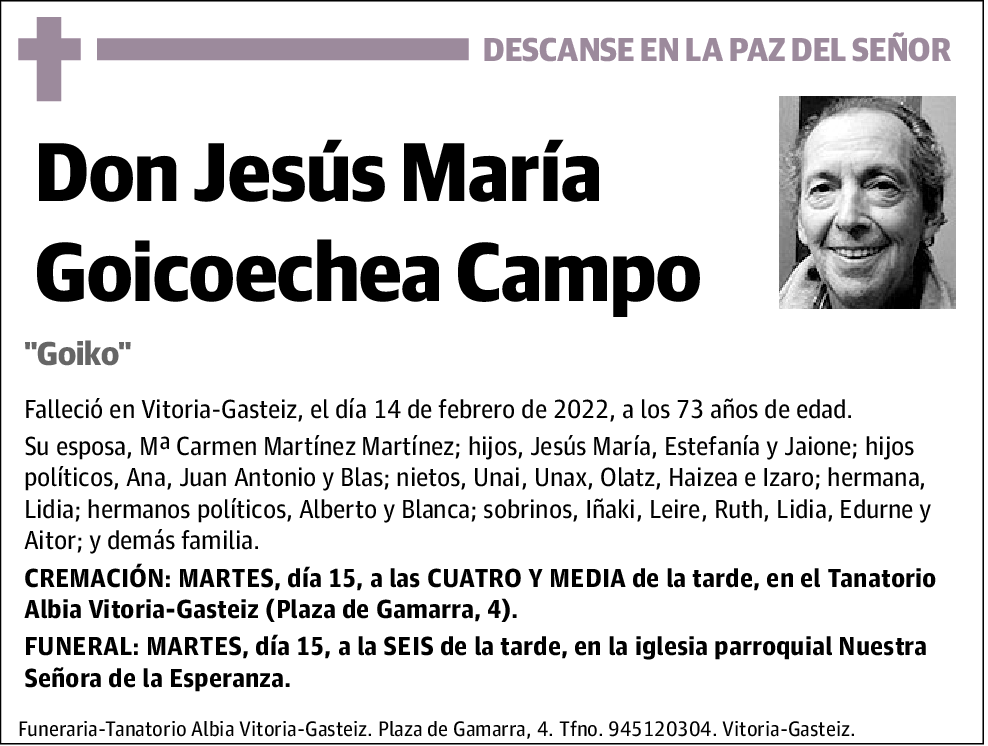 Jesús María Goicoechea Campo