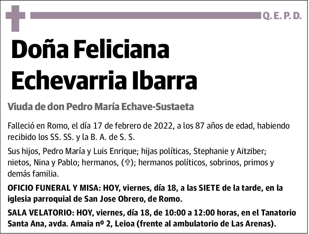 Feliciana Echevarria Ibarra