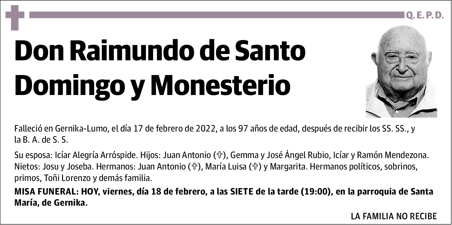 Raimundo de Santo Domingo y Monesterio