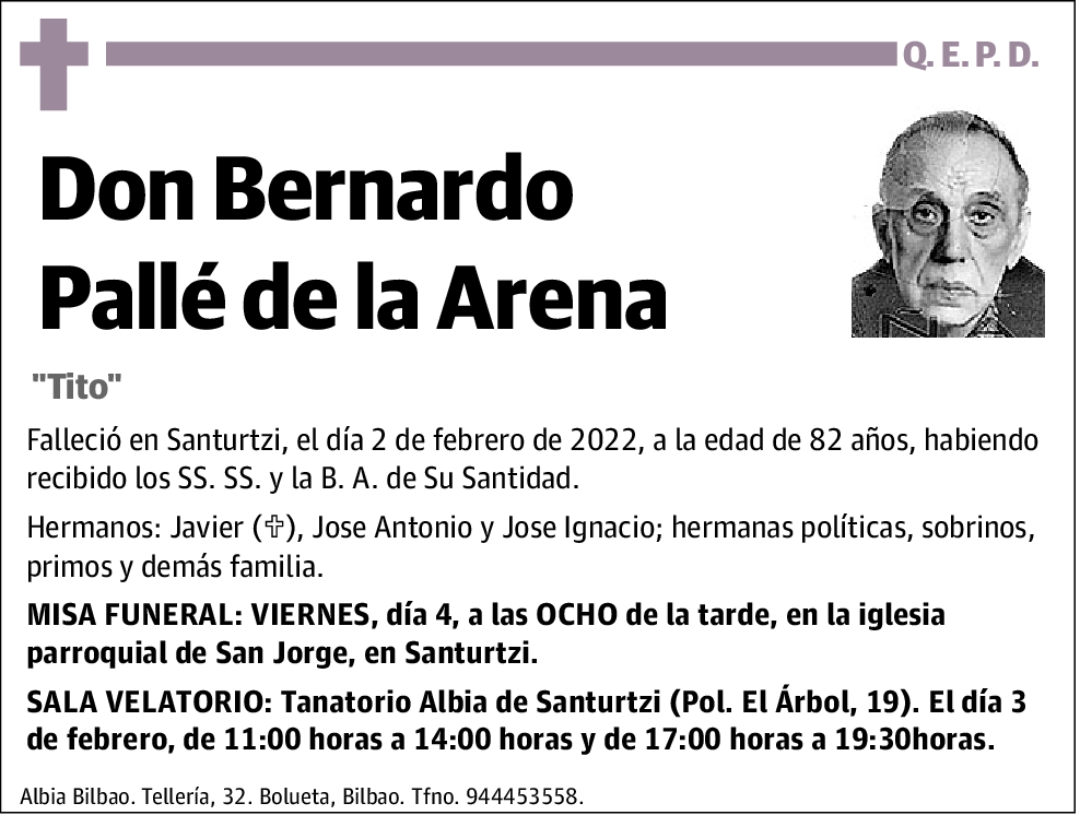 Bernardo Pallé De La Arena