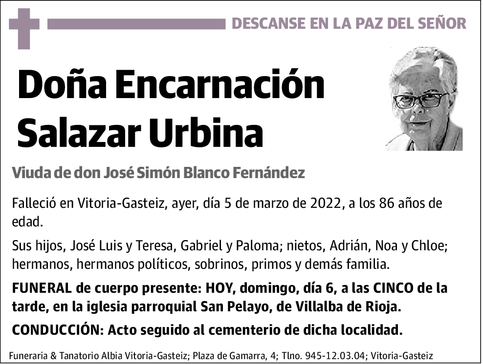 Encarnación Salazar Urbina