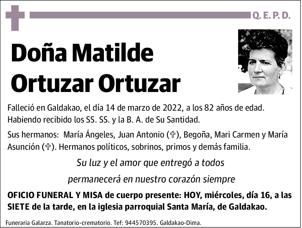 Matilde Ortuzar Ortuzar