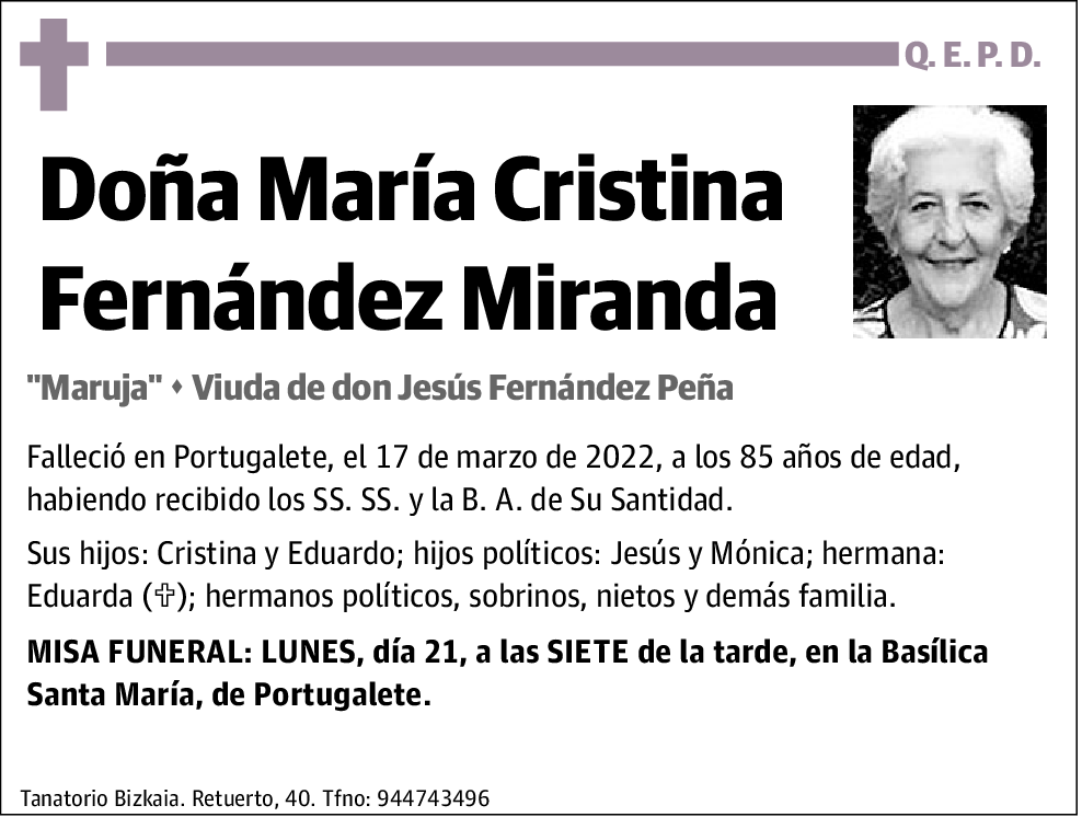 María Cristina Fernández Miranda