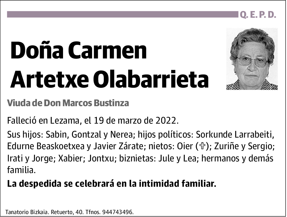 Carmen Artetxe Olabarrieta