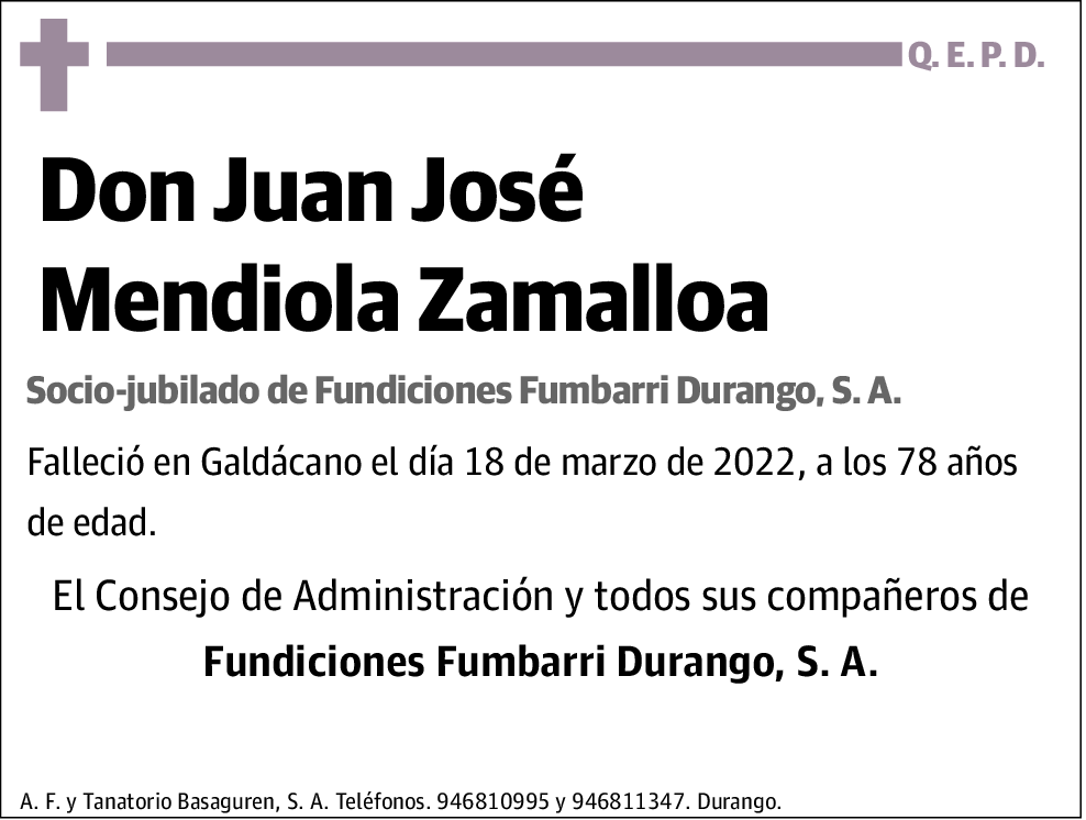 Juan José Mendiola Zamalloa