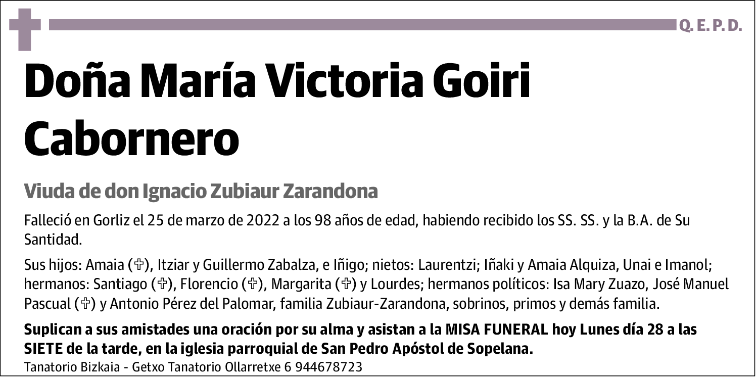 María Victoria Goiri Cabornero