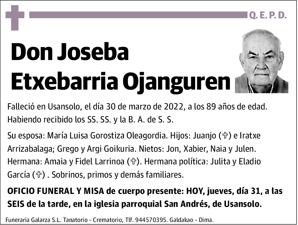 Joseba Etxebarria Ojanguren