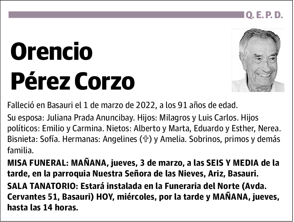 Orencio Pérez Corzo