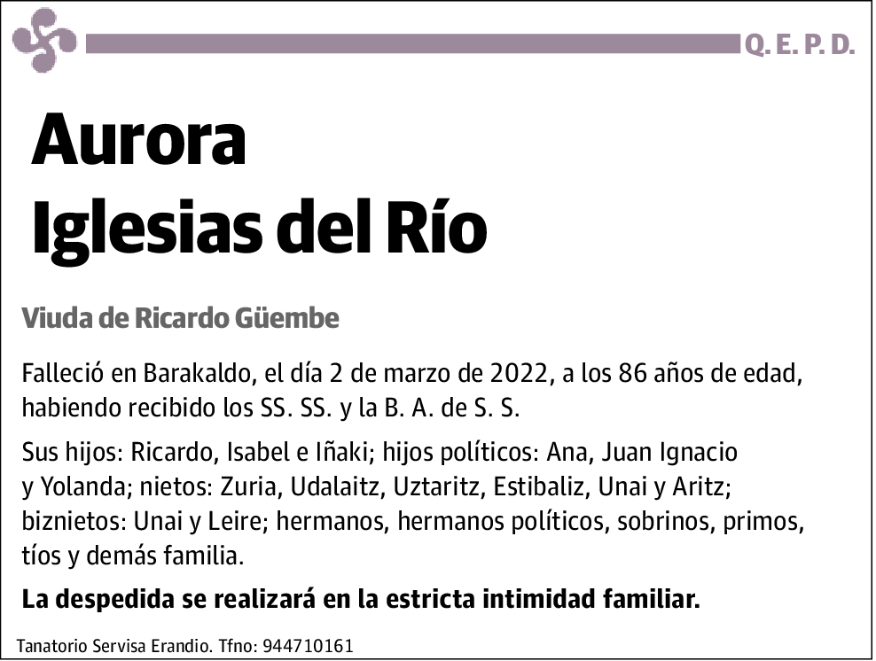 Aurora Iglesias Del Río